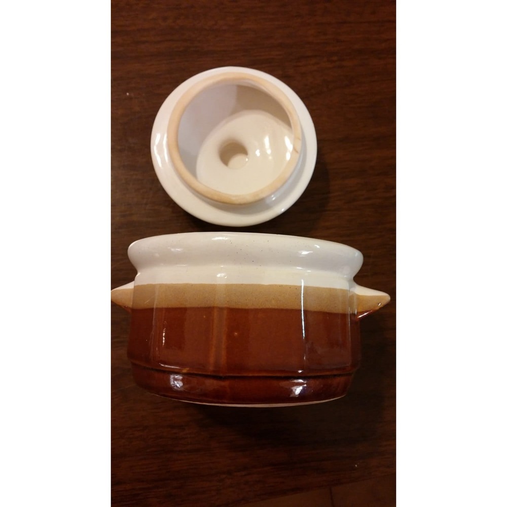 Mount Clemens pottery bean bowl with lid